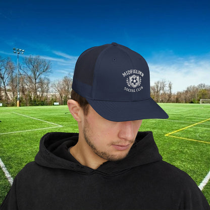 Midfielder Social Club w/White Logo - Snapback Trucker Cap