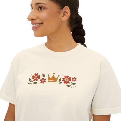 Sidequest Queen Floral - Women's Boxy Tee