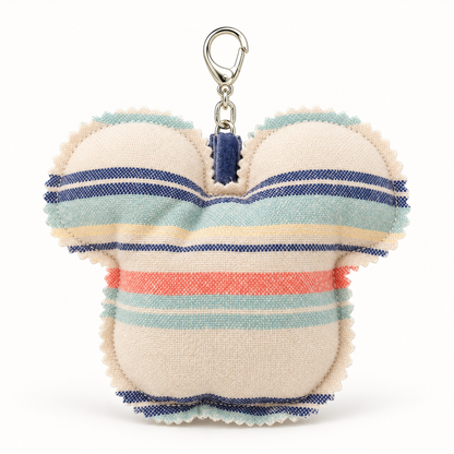 Handmade Pendleton Wool Mouse Bag Charm | Colorful Striped Purse & Backpack Accessory