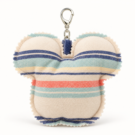 Handmade Pendleton Wool Mouse Bag Charm | Colorful Striped Purse & Backpack Accessory