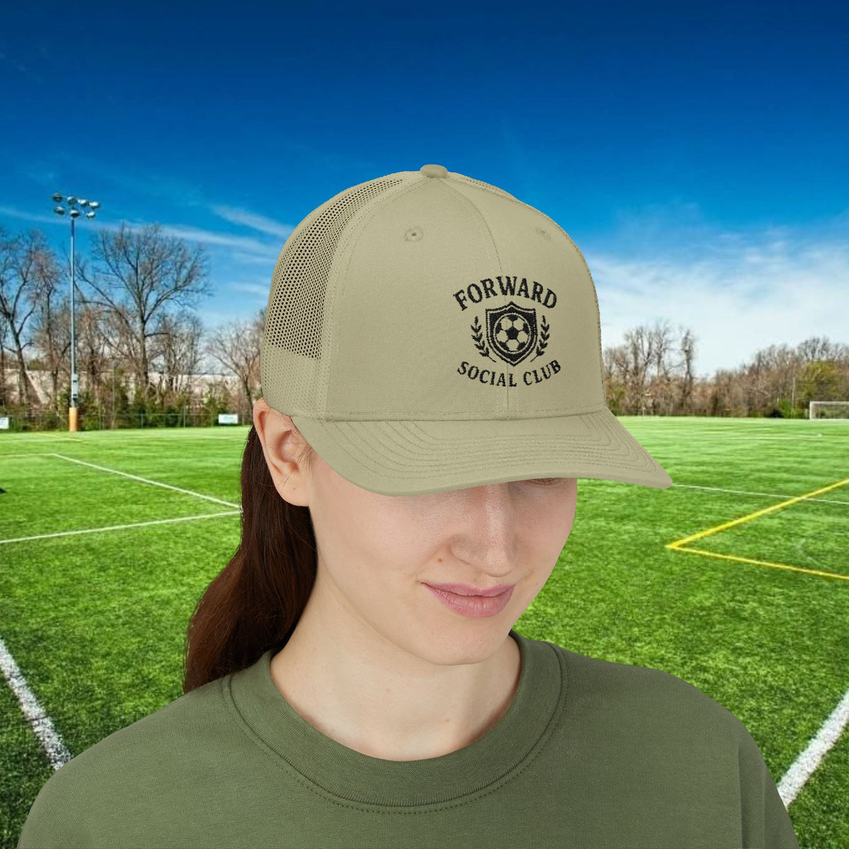 Forward Social Club in Black - Snapback Trucker Cap
