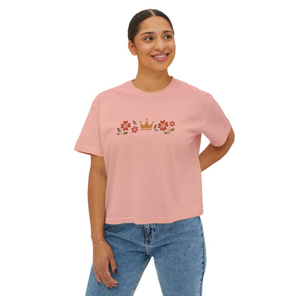 Sidequest Queen Floral - Women's Boxy Tee