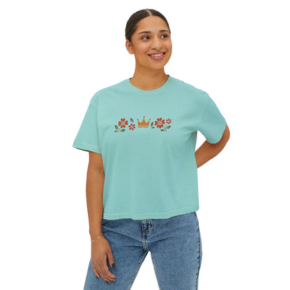 Sidequest Queen Floral - Women's Boxy Tee