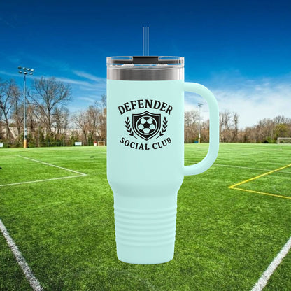 Defender Social Club 40 oz Tumbler w/Black Logo