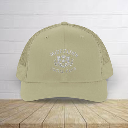 Midfielder Social Club w/White Logo - Snapback Trucker Cap