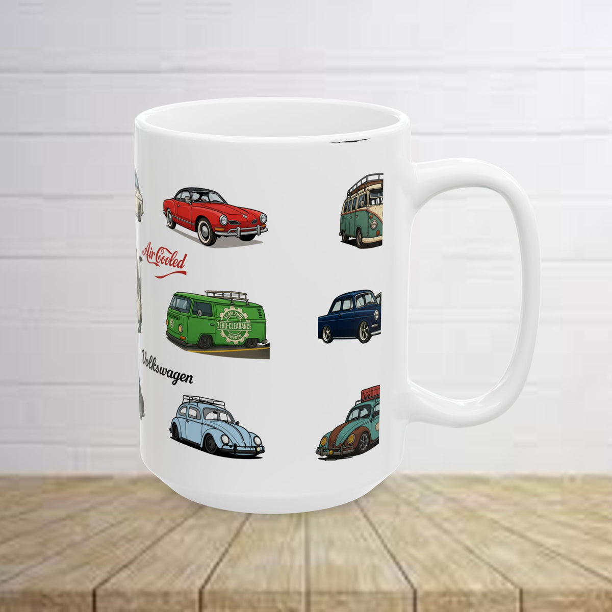 Vintage VW Ceramic Mug, (11oz, 15oz)