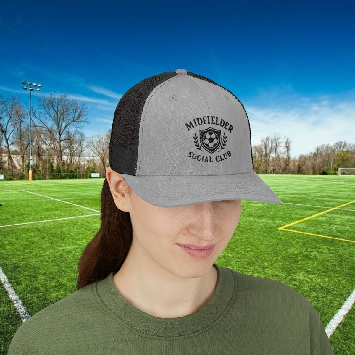 Midfielder Social Club w/Black Logo - Snapback Trucker Cap