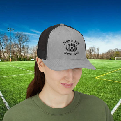 Midfielder Social Club w/Black Logo - Snapback Trucker Cap