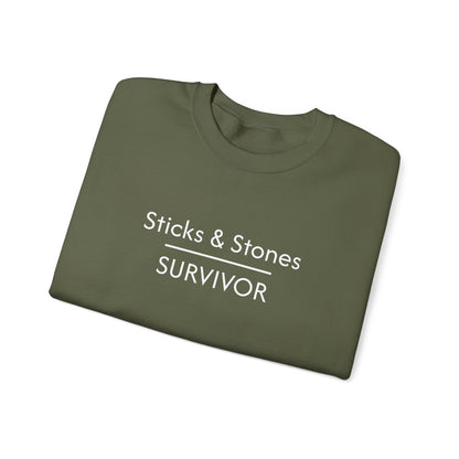 Sticks & Stones Survivor Crew Neck Sweatshirt