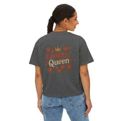 Sidequest Queen Floral - Women's Boxy Tee