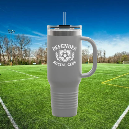 Defender Social Club 40 oz Tumbler w/White Logo