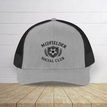 Midfielder Social Club w/Black Logo - Snapback Trucker Cap