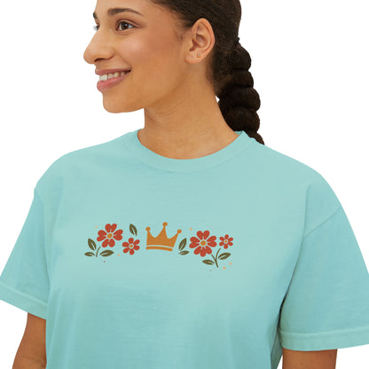 Sidequest Queen Floral - Women's Boxy Tee