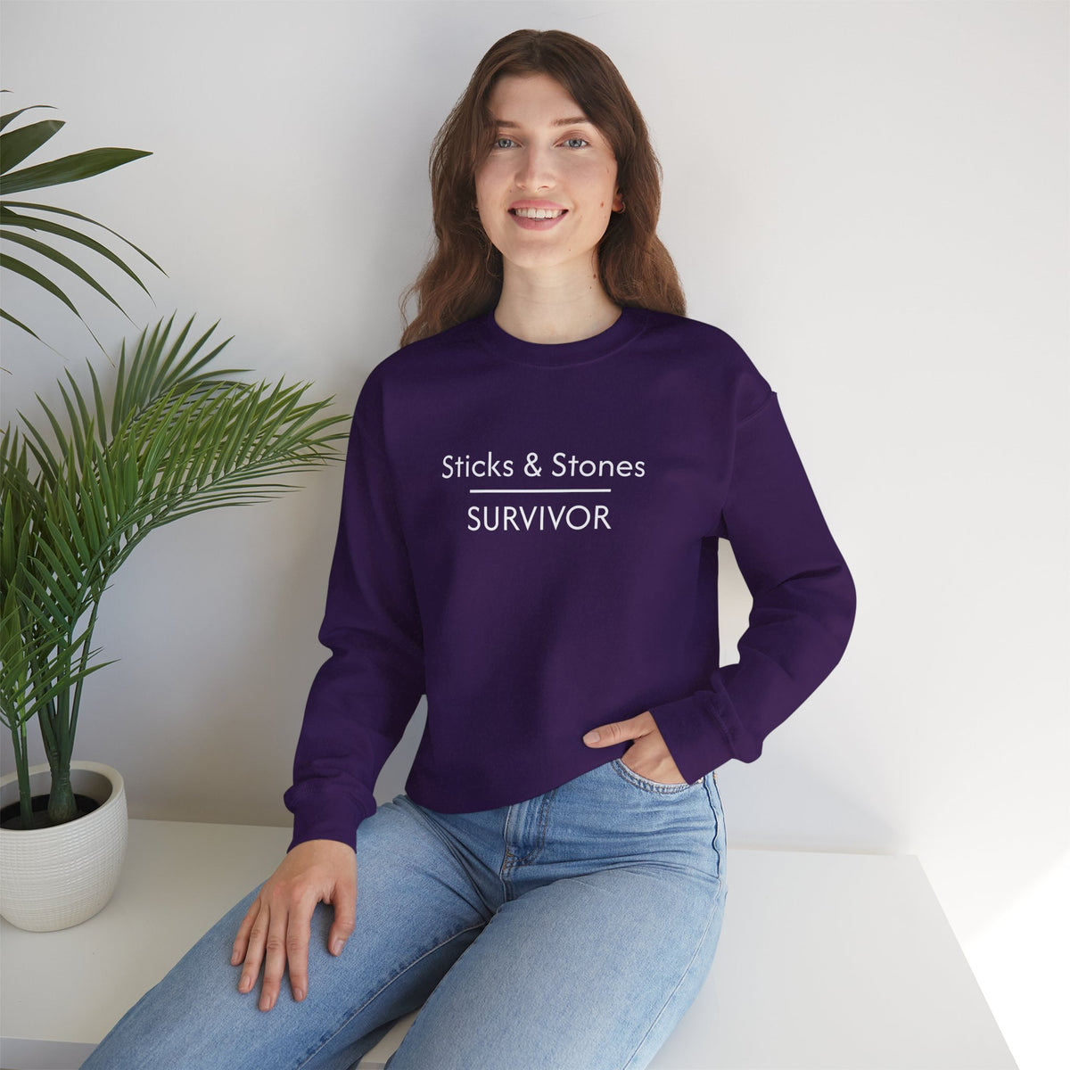 Sticks & Stones Survivor Crew Neck Sweatshirt