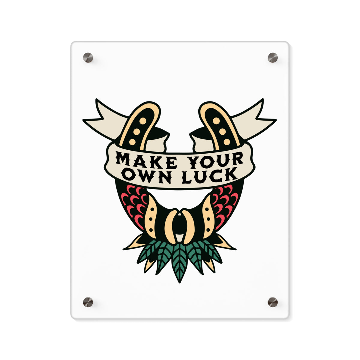 Traditional Style Tattoo Wall Art - Make Your Own Luck