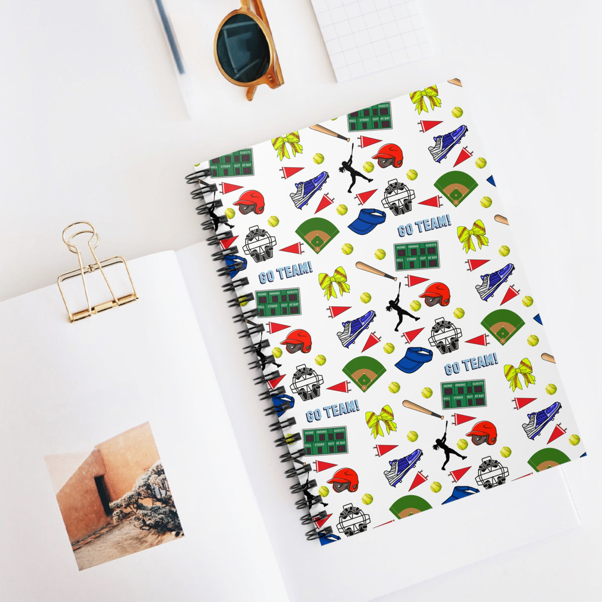 Softball Spirit Spiral Notebook – For Players, Fans & Dugout Dreams