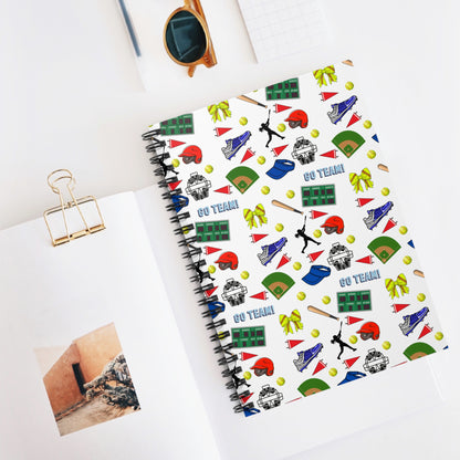 Softball Spirit Spiral Notebook – For Players, Fans & Dugout Dreams