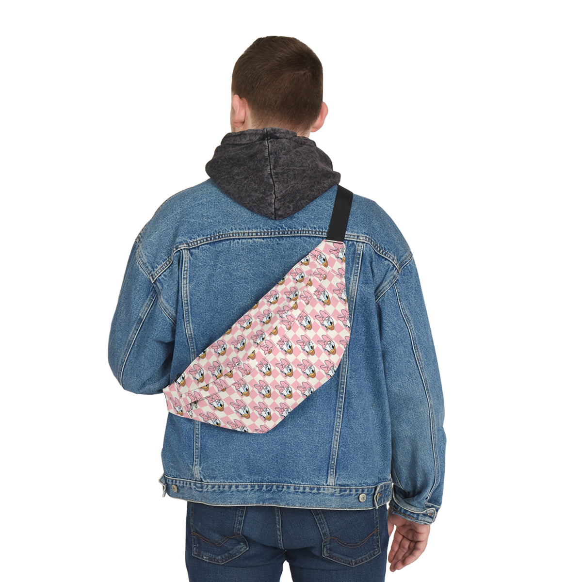 Daisy Duck Inspired Pink Checkered Large Fanny Pack