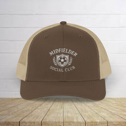 Midfielder Social Club w/White Logo - Snapback Trucker Cap