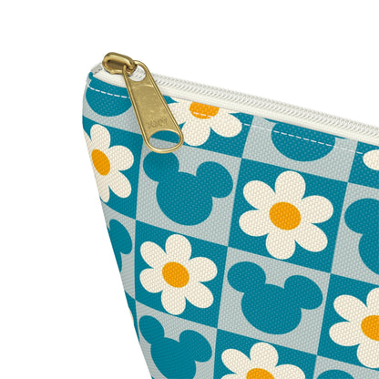Retro Mickey & Daisy Checkered Accessory Pouch