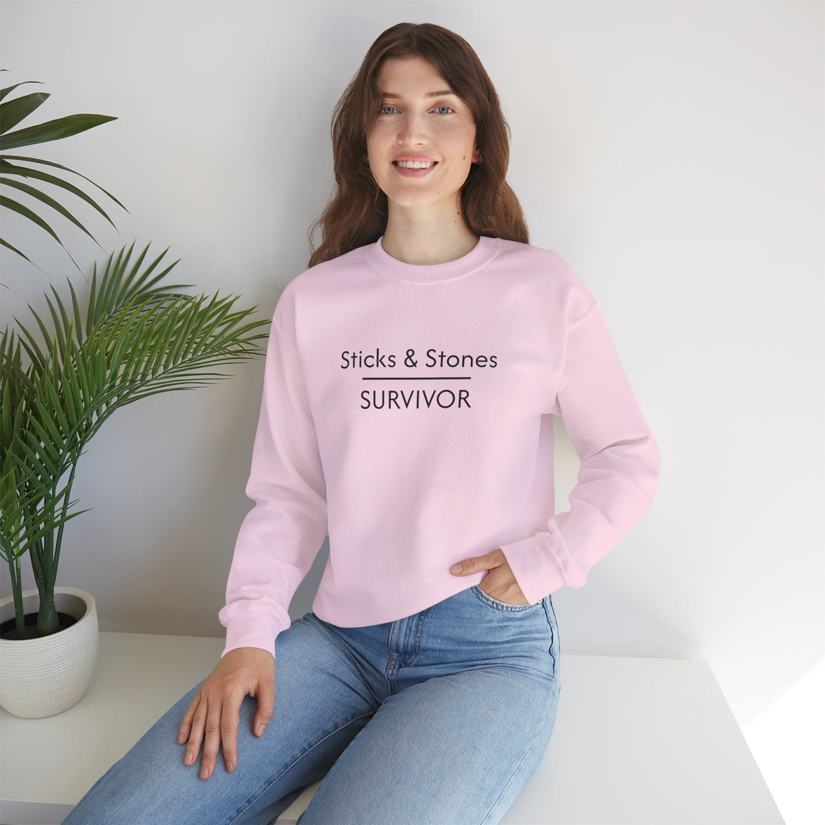 Sticks & Stones Survivor Crew Neck Sweatshirt