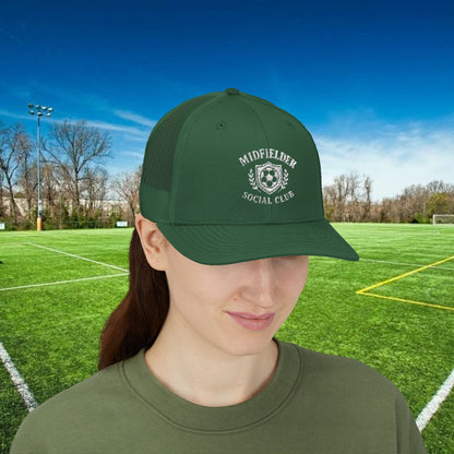 Midfielder Social Club w/White Logo - Snapback Trucker Cap