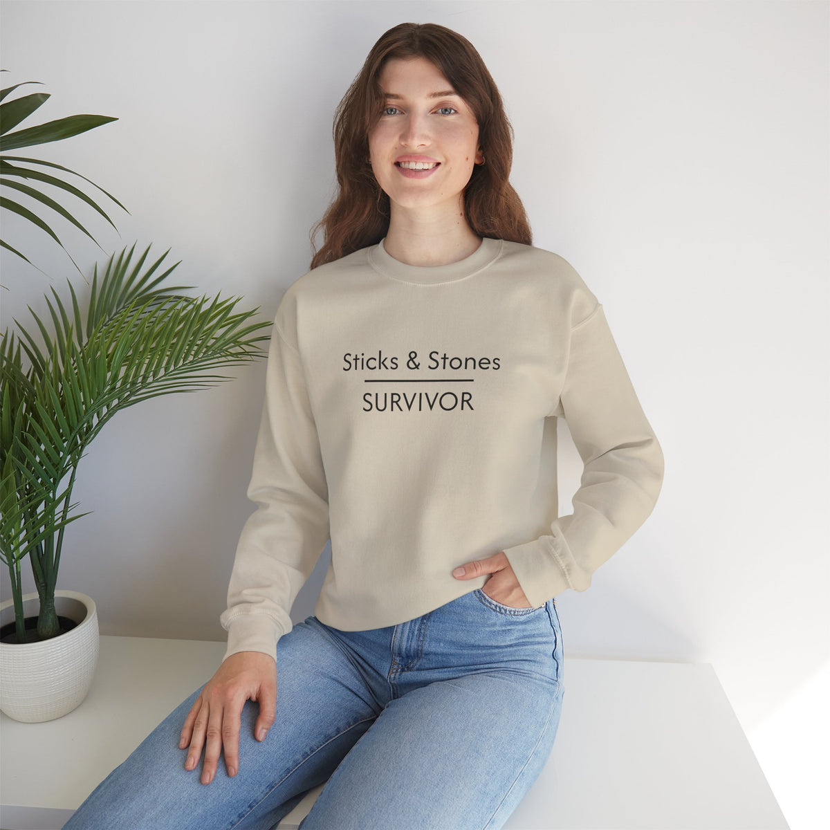Sticks & Stones Survivor Crew Neck Sweatshirt