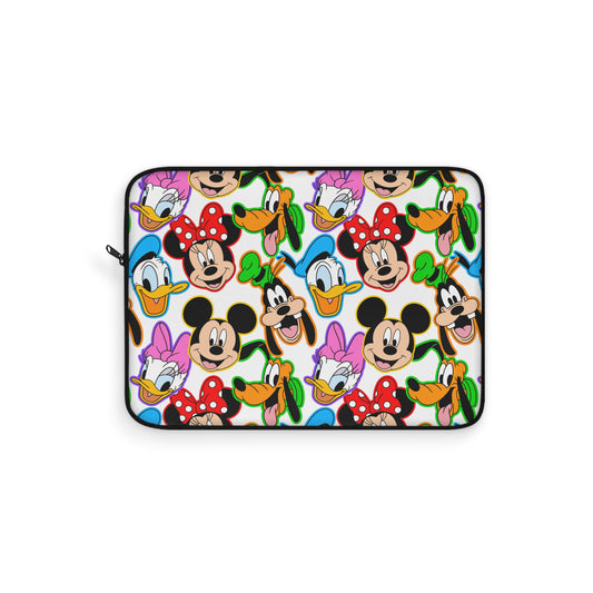 Classic Disney Faces Laptop Sleeve - Bright Color Pattern