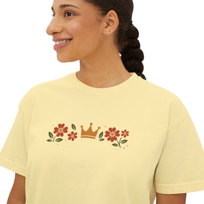 Sidequest Queen Floral - Women's Boxy Tee