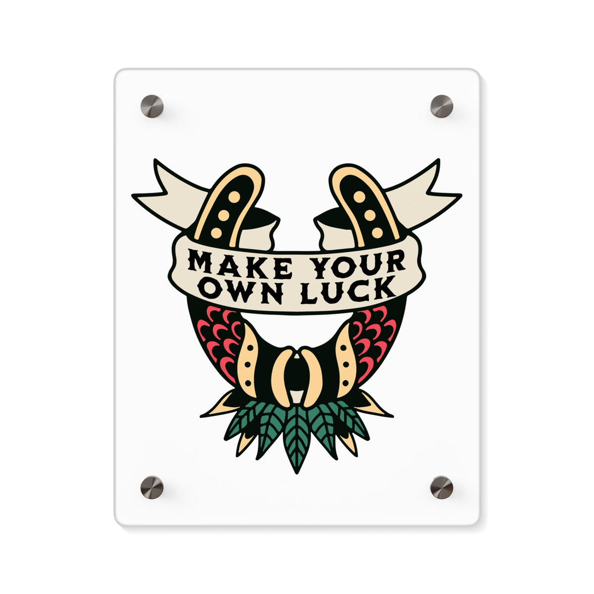 Traditional Style Tattoo Wall Art - Make Your Own Luck