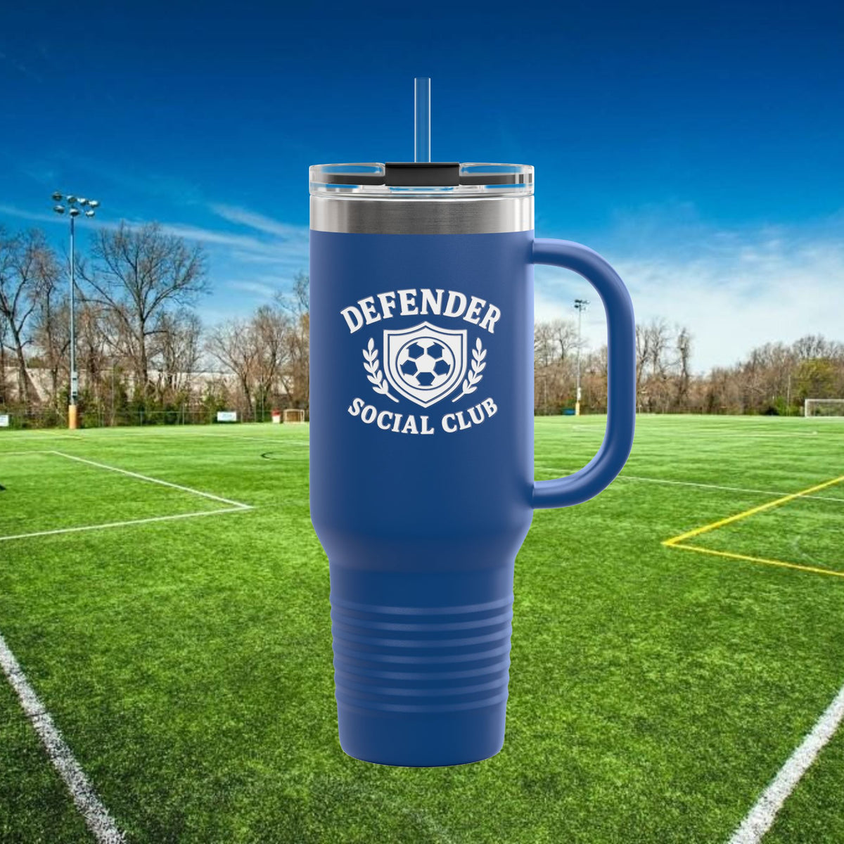Defender Social Club 40 oz Tumbler w/White Logo