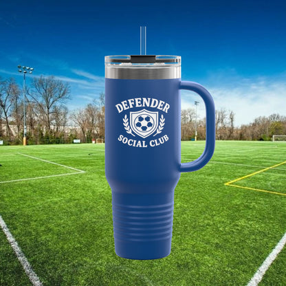 Defender Social Club 40 oz Tumbler w/White Logo