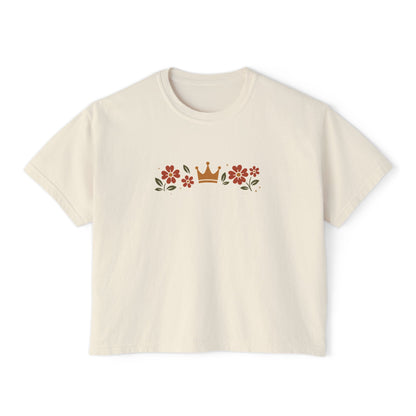 Sidequest Queen Floral - Women's Boxy Tee