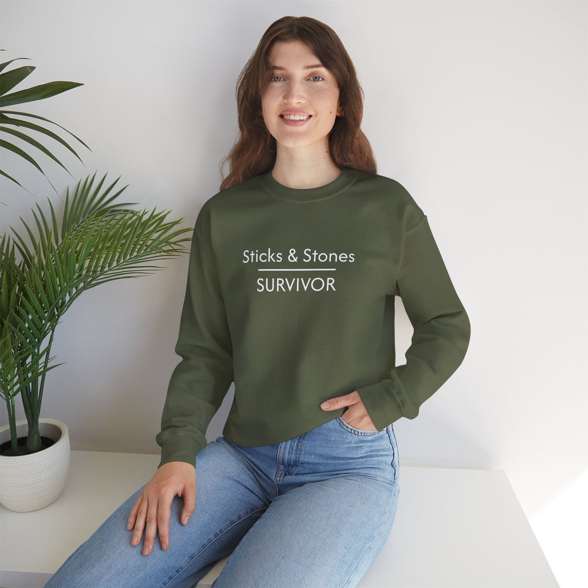 Sticks & Stones Survivor Crew Neck Sweatshirt