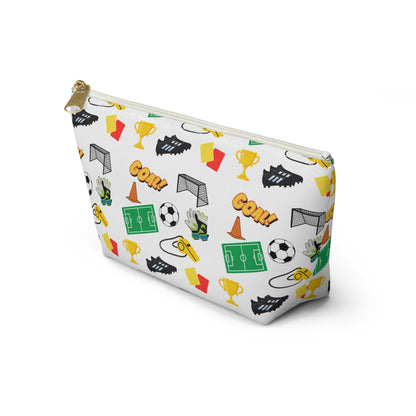 Soccer-Themed Accessory Pouch, Fun Pouch for Sports Lovers, Ideal for Organizing, Gifts for Coaches, Back to School Supplies