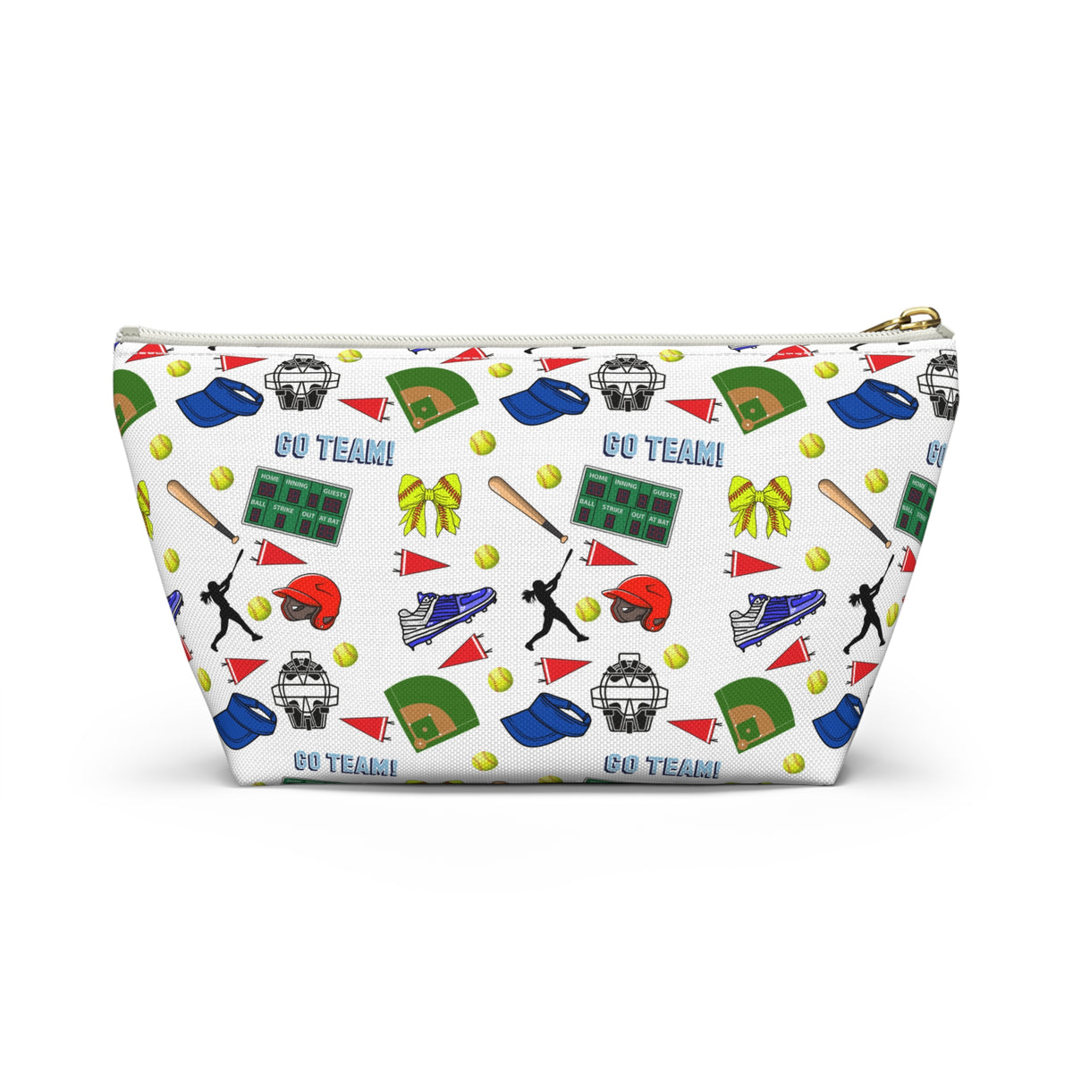 Softball Inspired Accessory Pouch