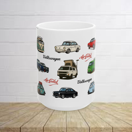 Vintage VW Ceramic Mug, (11oz, 15oz)