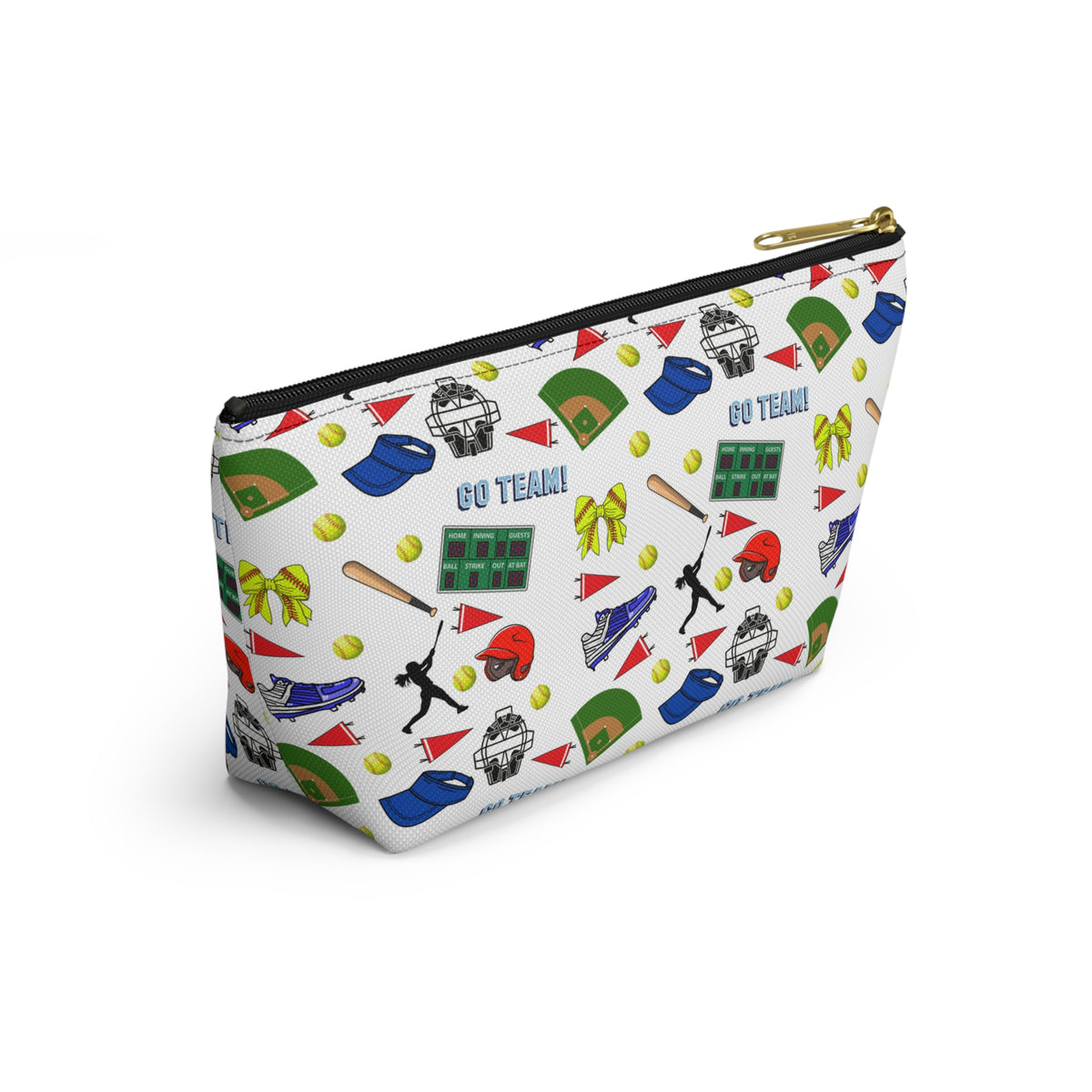 Softball Inspired Accessory Pouch