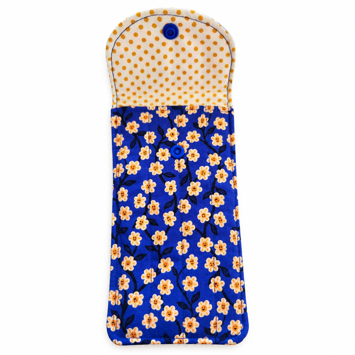 Royal Purple Daisy Quilted Glasses & Sunglasses Case