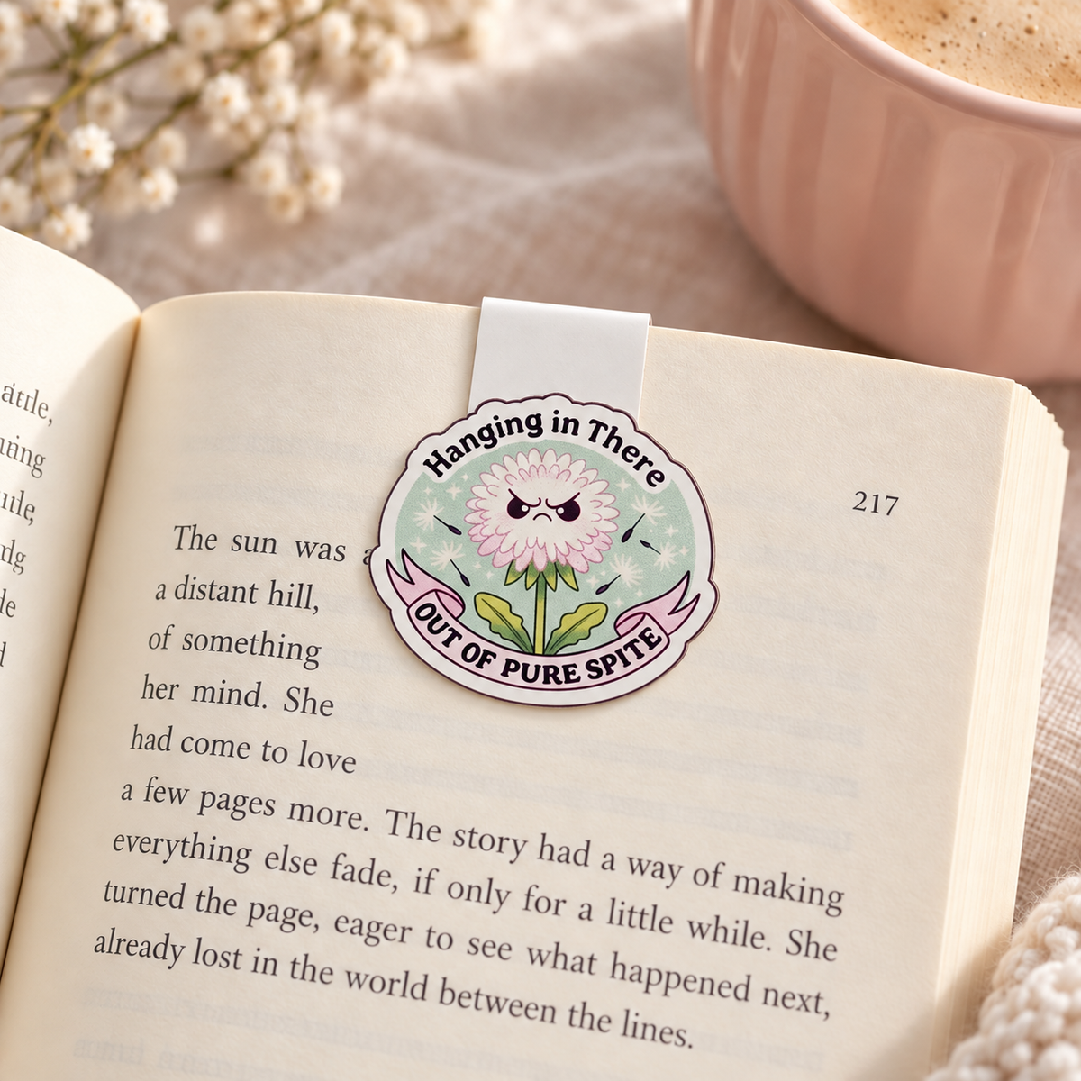 Hanging in There Out of Pure Spite Magnetic Bookmark
