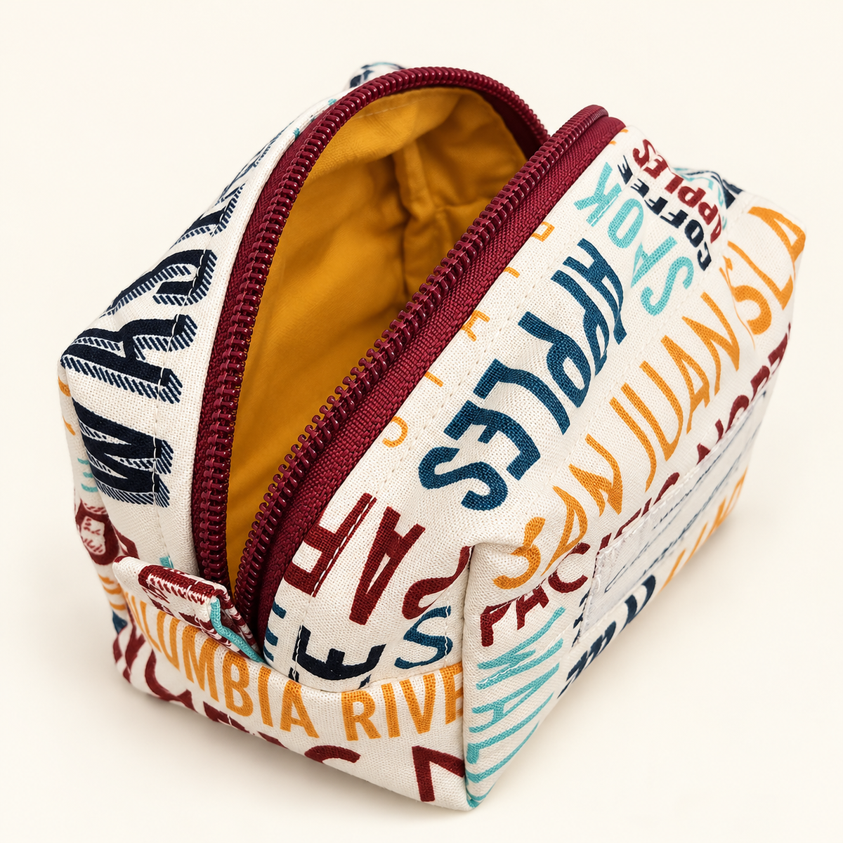 Washington State Themed Boxy Makeup Bag