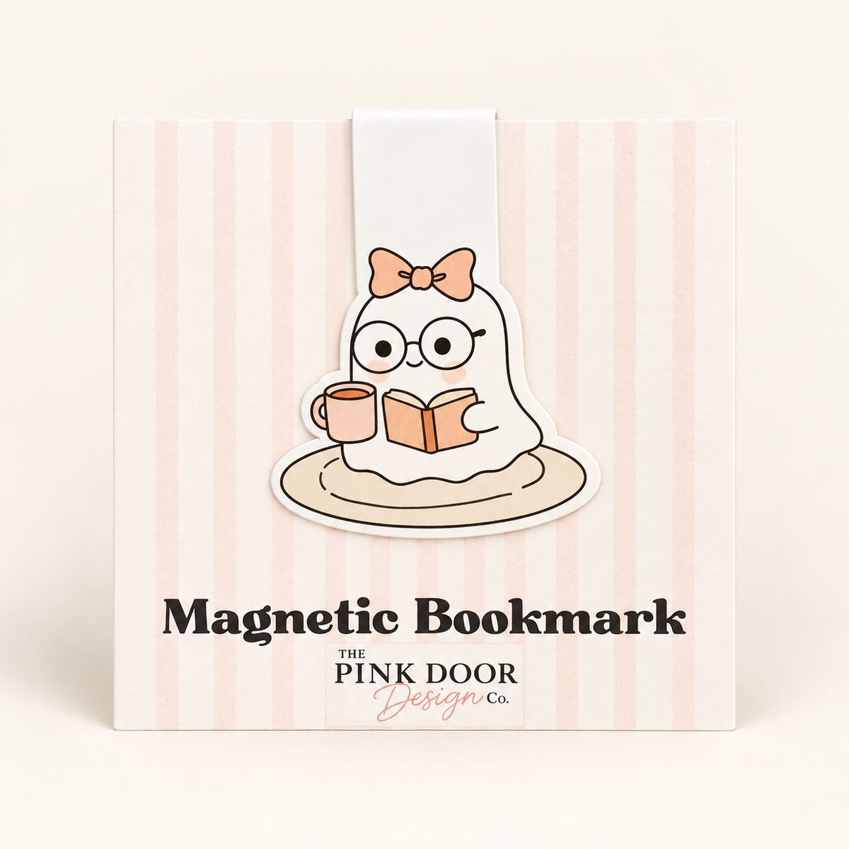 Cozy Reading Ghost Magnetic Bookmark