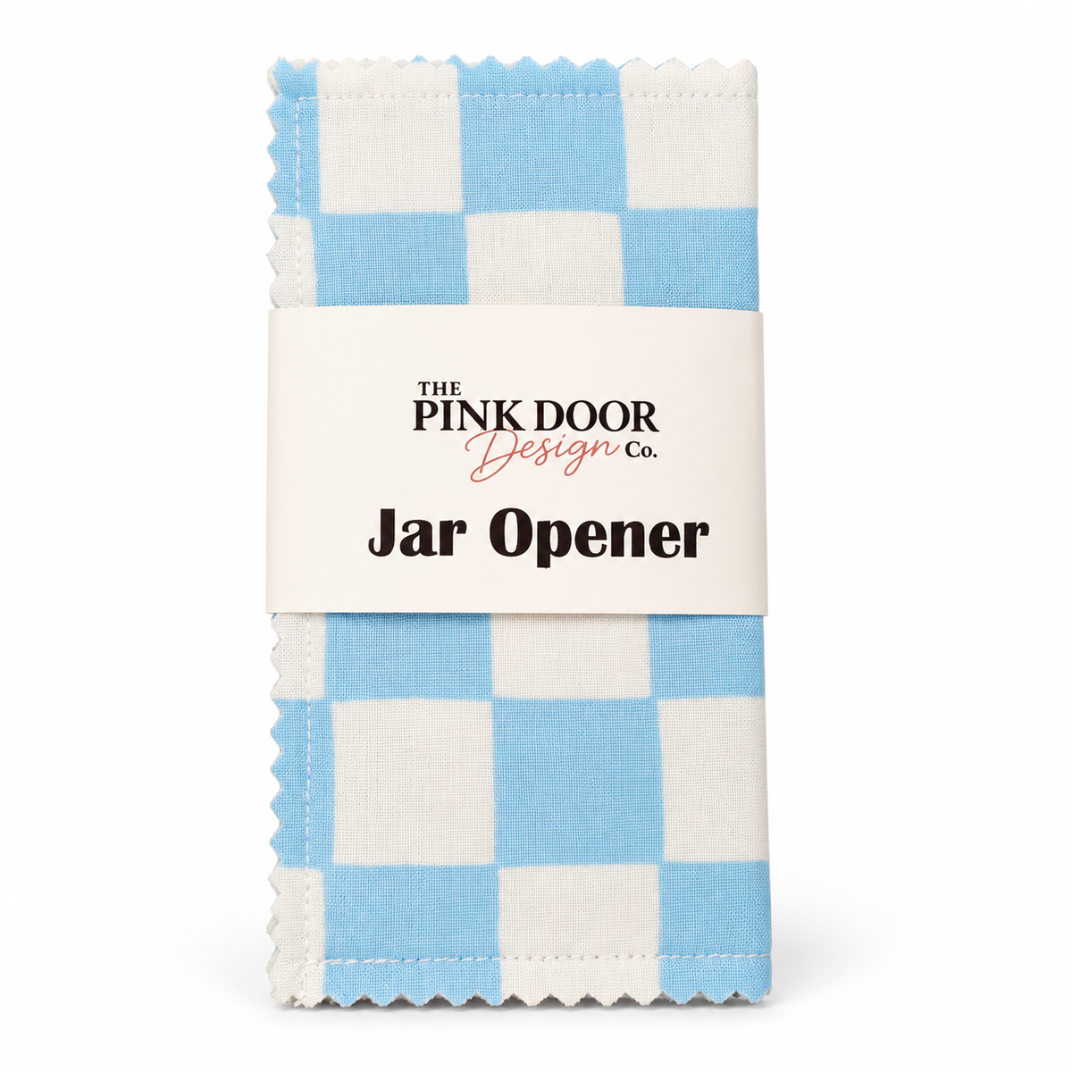 Blue Checkered Jar Opener