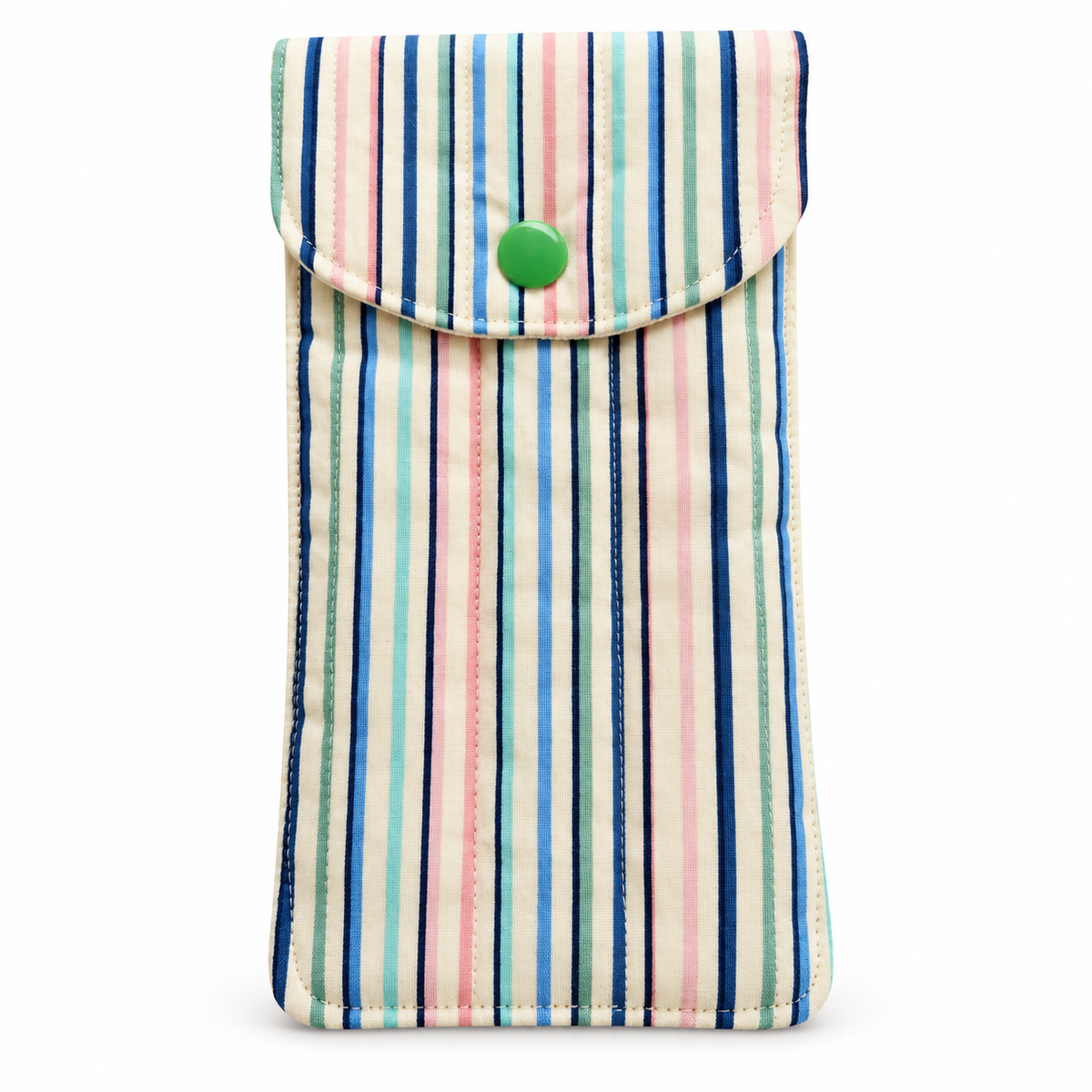Pastel Stripe Quilted Glasses & Sunglasses Case