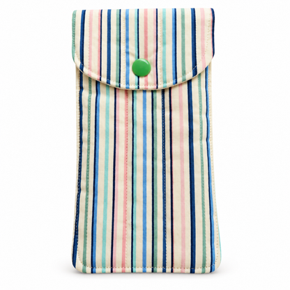 Pastel Stripe Quilted Glasses & Sunglasses Case