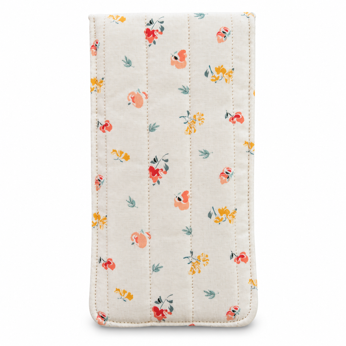 Ivory Floral Quilted Glasses & Sunglasses Case