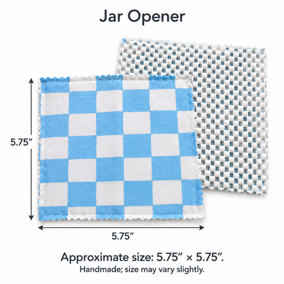 Blue Checkered Jar Opener