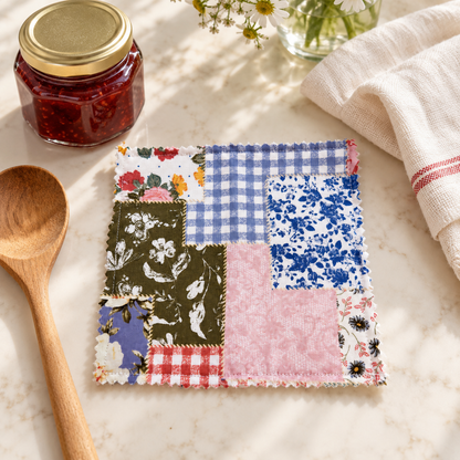 Floral Patchwork Print Jar Opener