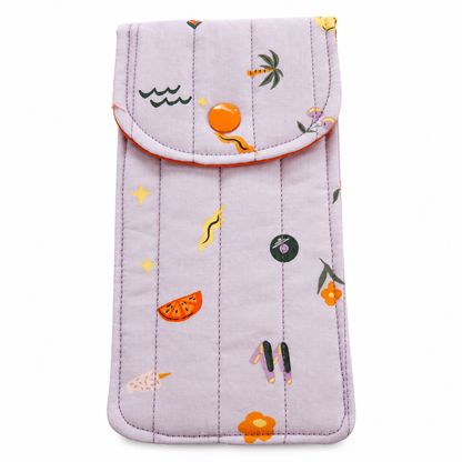 Lavender Summer Vibes Quilted Glasses & Sunglasses Case