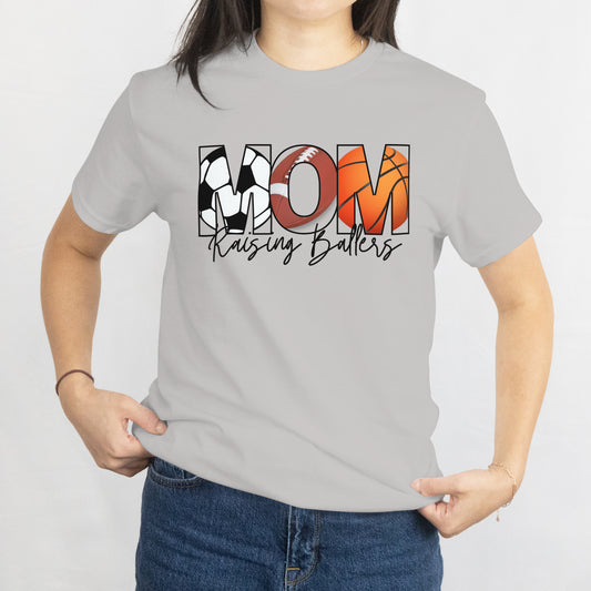 Mom Raising Ballers Tee